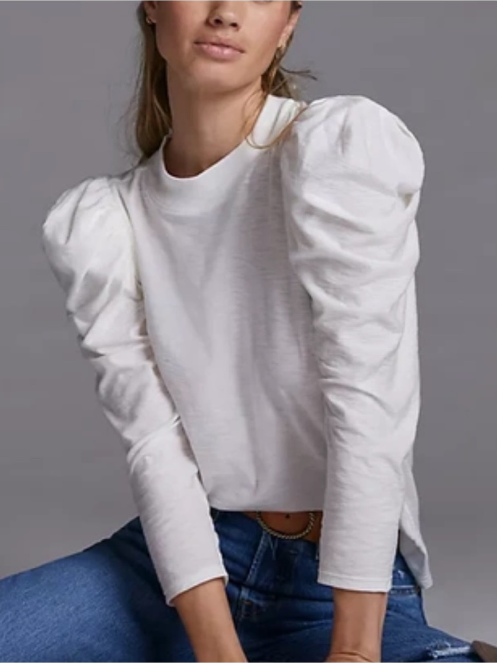 Nation LTD Zeta Snap-Back Puff-Sleeve Top